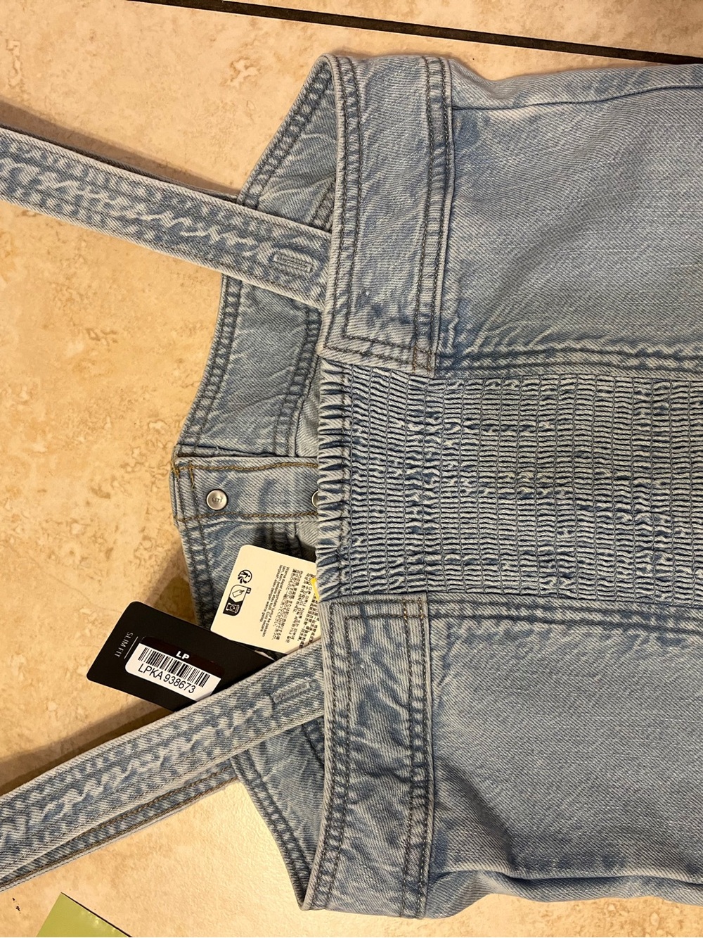 Levi's Light Blue Denim Button-Front Corset Tank - Picture 6 of 6